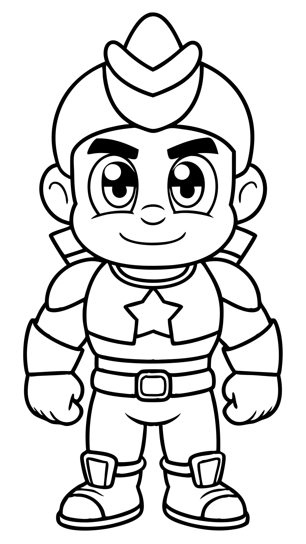 Página para colorear de personajes de Brawl Stars